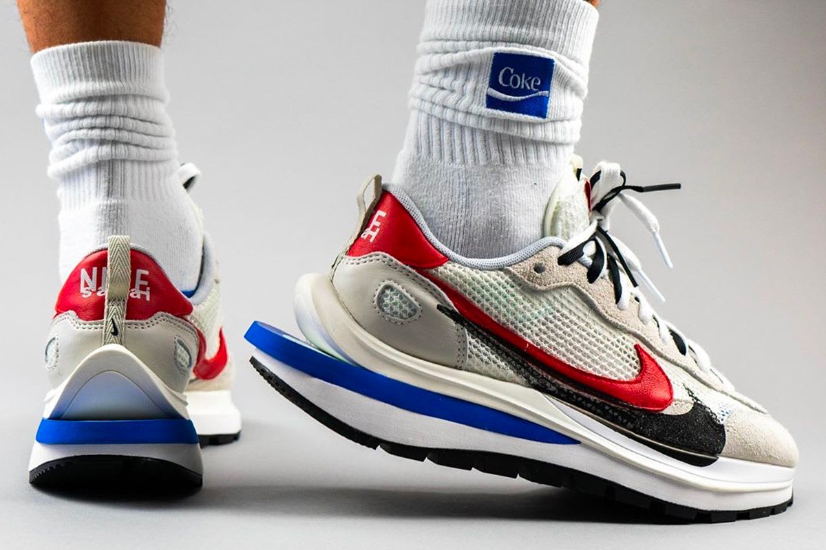 We're obsessed with this new Sacai x Nike Pegasus VaporWaffle SP